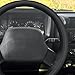 MEWANT Hand Sewn 3D Style Steering Wheel Cover Wrap for Jeep Wrangler TJ Cherokee XJ 1997-2002 Steering Wheel Accessories for Jeep Wrangler