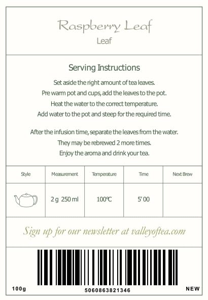 Miniatura 9 de Té orgánico de hoja de frambuesa roja - Té de hojas sueltas de frambuesa para el embarazo - Té de frambuesa para el embarazo Té de hoja de Erry rojo