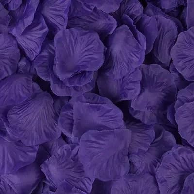Pétales de rose artificiels violet foncé de qualité supérieure