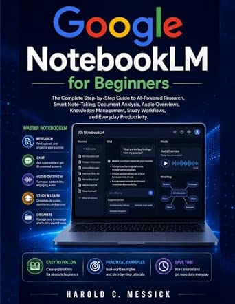 Google NotebookLM for Beginners: The Complete Step-by-Step Guide to AI-Powered Research, Smart Note-Taking, Document Analysis, Audio Overviews, Knowledge Management, and Everyday Productivity