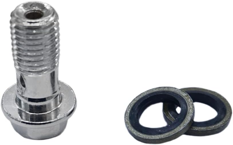 Motorcycle Hydraulic Brake Line Tee Hose Connector 3 Way Adapter with M10 Banjo Bolt