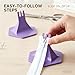 Zenirob 2Pcs Zipper Jig Tool for Zipper Pulls 4 Size #3#5,#7#8 Handy Zip Fastener Jig Installing Tool for Jeans, Dresses, and Jackets (Purple)