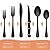 72-Piece Black Silverware Set, Umite Chef Flatware Set with Steak Knives for 12, Food-Grade Stainless Steel Cutlery Set, Includes Spoons Forks Knives, Kitchen Cutlery for Home Office Restaurant Hotel
