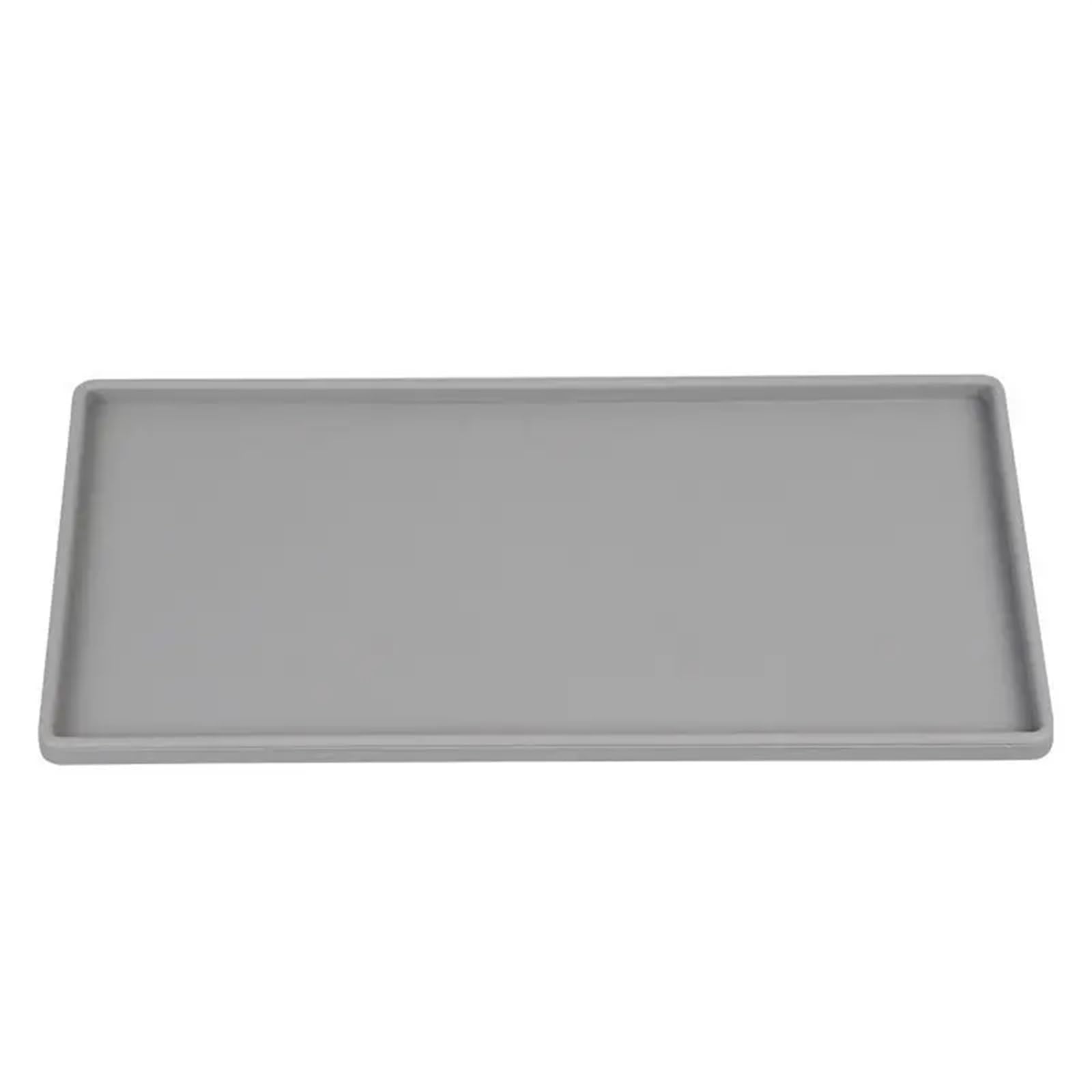 Duża drewniana taca, silikonowy uchwyt na przybory do kawy, wielokolorowy, 200 x 110 x 6,2 mm (ciemnoszary) - idealny do serwowania herbaty i kawy, stylowe akcesoria kuchenne