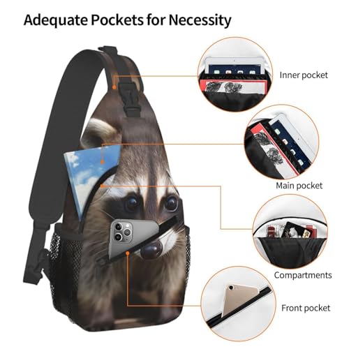 Bolso Cruzado Cub Raccoon para Hombre y Mujer miniatura 4