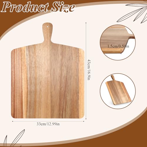 Tabla de Cortar de Madera Acacia 43x33x1.5 cm con Mango miniatura 2