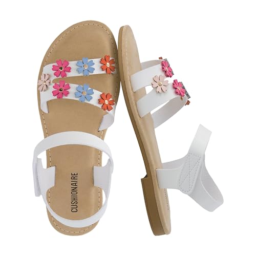 Sandales filles à bride florale nu pieds habillés semelle confort