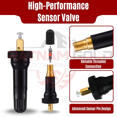 Image of Tubeless Tyre Valve Sensor Tr-414 (10 pcs), TPMS (Digital Tyre Pressure System Compatible), Premium Brass Core, Leak- Proof, Not for Bike /Scooter