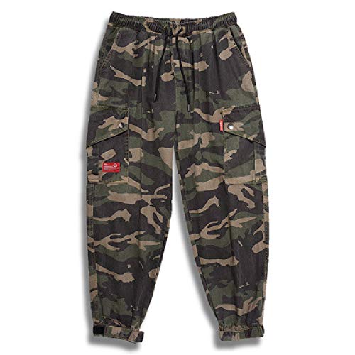 Capabes Pantalons de Camouflage pour Hommes, vêtements pour Hommes de Grande Taille Printemps et été, Plus la Graisse Augmente Le Pantalon décontracté Ample, avec Cordon de Serrage 6XL Cover