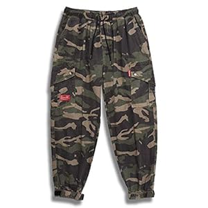 Heren camouflage broek, lente en zomer plus size herenkleding plus vetverhoging losse casual broek, met trekkoord