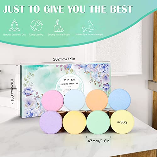 Phatoil 8 Pack Shower Steamers Aromatherapy, Shower Bombs With Essential Oils For Spa Relaxation, Christmas Birthday Valentines Gifts Set For Women And Men, Stress Relief Self Care Shower Tablets #TOP5