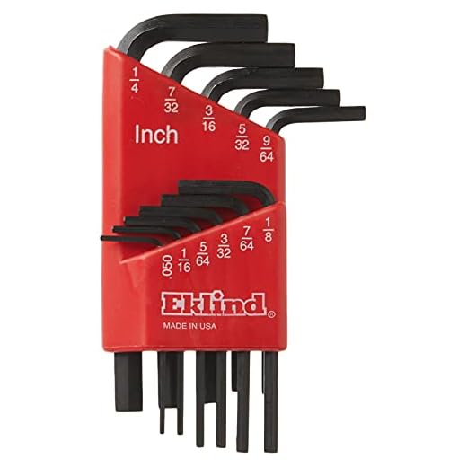 EKLIND 10111 Hex-L Key allen wrench - 11pc set SAE Inch Sizes .050-1/4 Short series