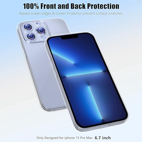 Image of NISHTECH for iPhone 13 Pro Premium Hybrid Transparent Soft Slim Dust Proof Back Case Cover with Camera Protection