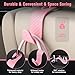 Amooca Car Seat Headrest Hook 4 Pack Hanger Universal Vehicle Car Storage Organizer for Handbag Purse Coat S Type Checkered Pink