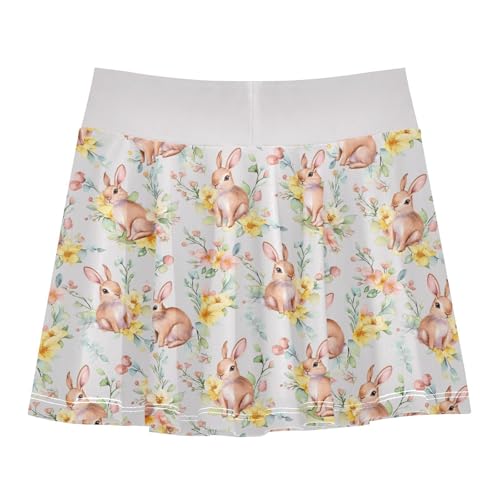 Girls Skorts High Waist Athletic Skirts with Shorts Bunny Stretchy Teens Performance Tennis3