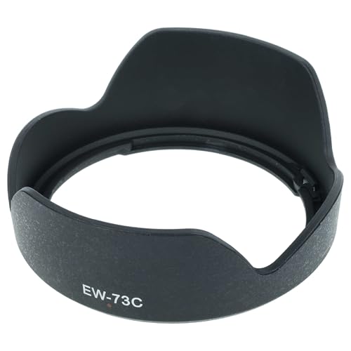 vhbw Pare-Soleil Compatible avec Canon EF-S 10-18mm f/4.5-5.6 is STM Objectif 67mm - Cache Noir, Plastique, Tulipe - Remplacement pour EW-73C