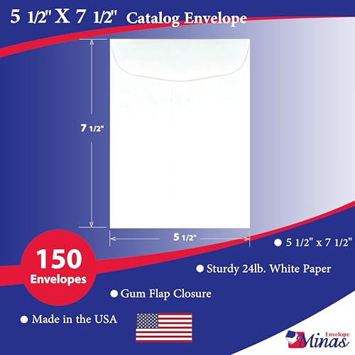 Envelope de catálogo de 150 Minas Envelope 14 cm x 19 cm (extremidade aberta), resistente 11 kg. Bra