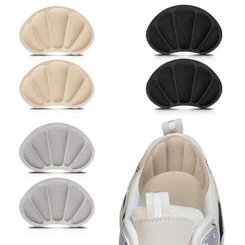 Image of Heel Grips Cushions Inserts,Heel Pads for Loose Shoe Too Big Men Women, Improved Shoe Fit and Comfort, Prevent Heel Slipping, Rubbing, Blisters, Foot Pain. (3Pair Color Mixing)