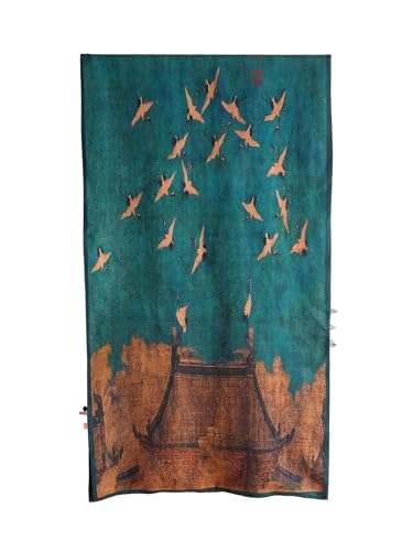 Châle en soie brodé main HangErFeng, le cadeau d'exception bicolore au motif pêche
