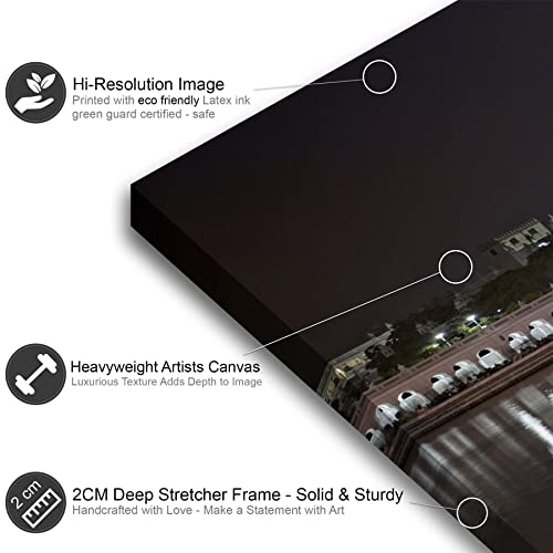 Wallfillers Sikh Golden Temple Amritsar Canvas Wall Art Print - 1195-118x49cm