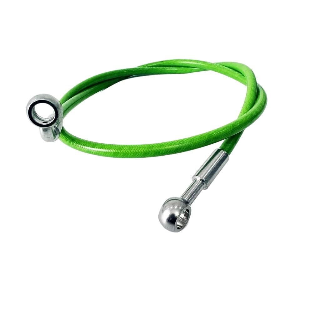 Tuyau d'huile de frein universel en acier inoxydable vert M10 pour moto