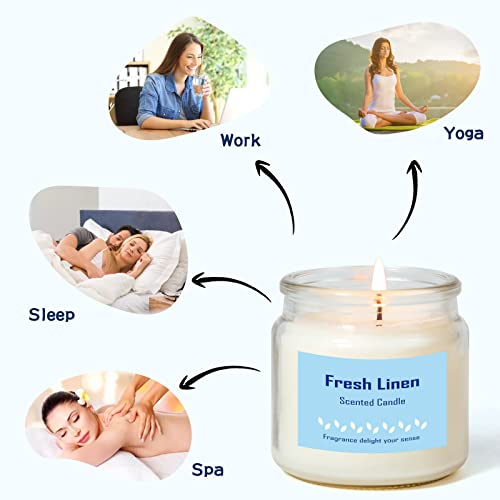 Scented Candles Clearance Gifts For Women, Candles For Home Scented Mothers Day Gifts, Soy Candle Of Fresh Linen, Wild Fig, Eucalyptus & Sage #TOP5