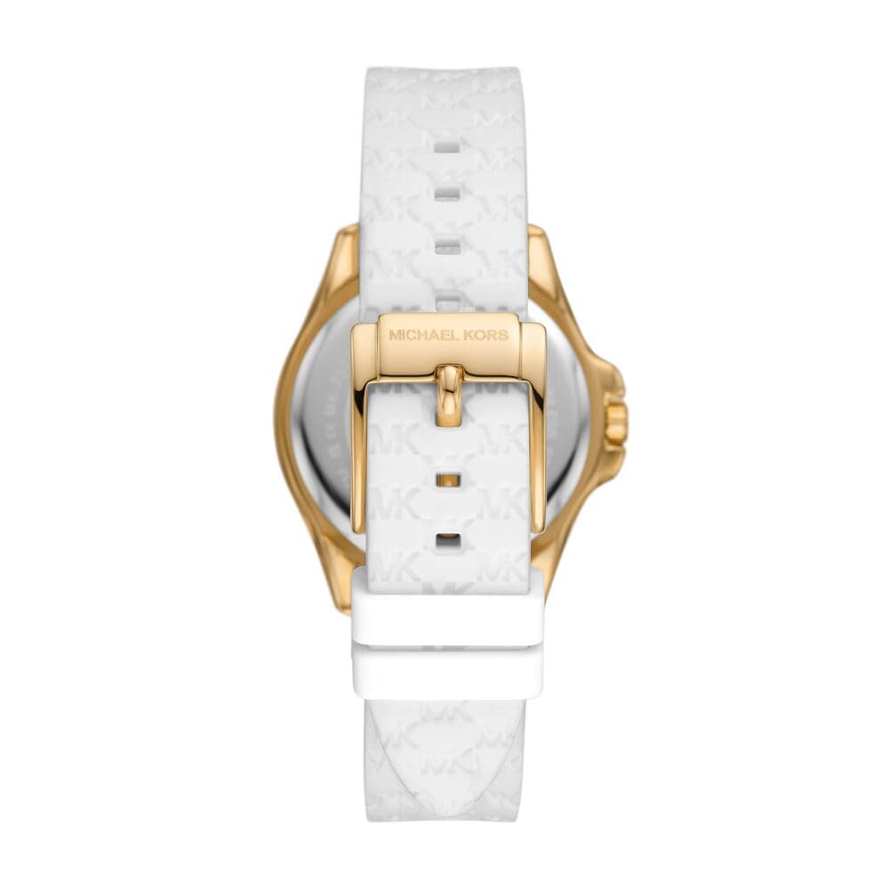 Michael Kors Reloj Pilot para Mujer, Movimiento multifunción de Cuarzo con Correa de Silicona