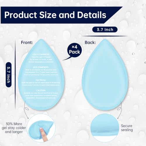 Image of Wisdom Teeth Ice Pack Head Wrap Jaw Face Ice Pack for Wisdom Teeth Extraction Toothache Pain Relief Face Oral Surgery with 4 Gel Packs for TMJ,Tonsillectomy Recovery, Cosmetic Procedure (Light Blue)