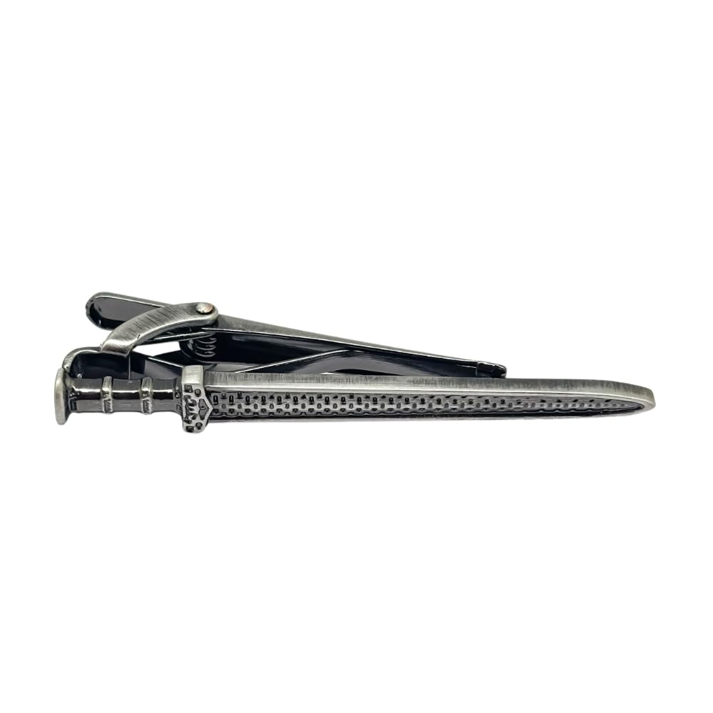 the tie hub Gunmetal Sword Design Brass Tie Bar for Men-picture-18