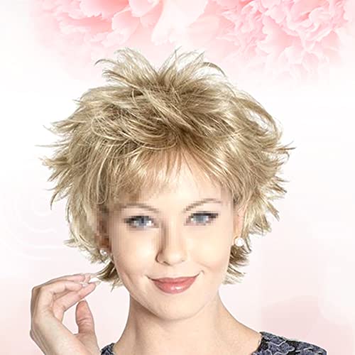 Mobestech Peruca Fofa para Festa Feminina Peruca Feminina Peruca Fashion Loira Curta Reta