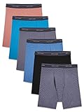 Fruit of the Loom Men's Coolzone Boxer Briefs (Assorted Colors), 6 Pack-Stripe/Solid, 3X-Large