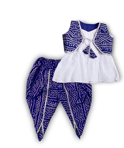 Image of Girl's Top And Dhoti and dupatta Set for 2-10 Year