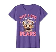 Do you loves Bear and want to wear a Floral Bear outfit? if yes, get this Bear graphic for women girls. This design feature a big bold Bear and the phrase "Just A Girl Who Loves Bears" This Aesthetic Floral Bear design is a great way to show that you...