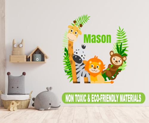 Vinilo Decorativo Jungle Animals 76x66 cm Personalizable miniatura 2