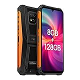 Ulefone Armor 8 Pro Rugged Phone Android 11 8GB+128GB Waterproof Cell Phone,Helio P60 Octa-core 16MP Triple Rear Camera, 6.1' HD+ Display 5580mAh Battery, Global Dual SIM 4G Mobile Phone -Orange