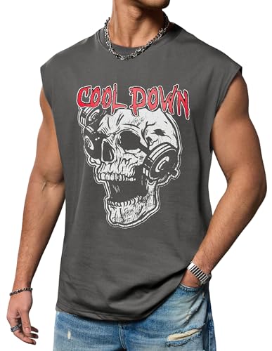 Men's Graphic Muscle Tank Top Gym Workout Shirt