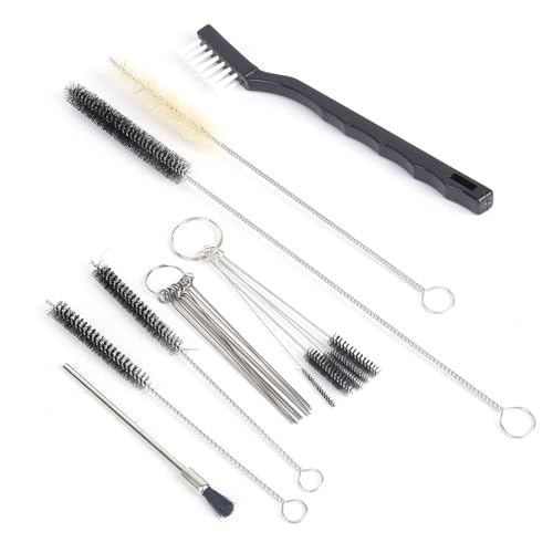 LiebeWH 19 Piezas Kit de Limpieza de Pistola de Pintura Kit de Limpieza de Aerógrafo Juego de Herramientas de Pulverización Herramienta Manual para Eliminar