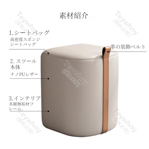 ドレッシングスツール、コーヒーテーブルスツール、高密度スポンジ製で、家庭のリビングルーム、寝室、ドレッシングルームに適していますTeywhny (A) [3]