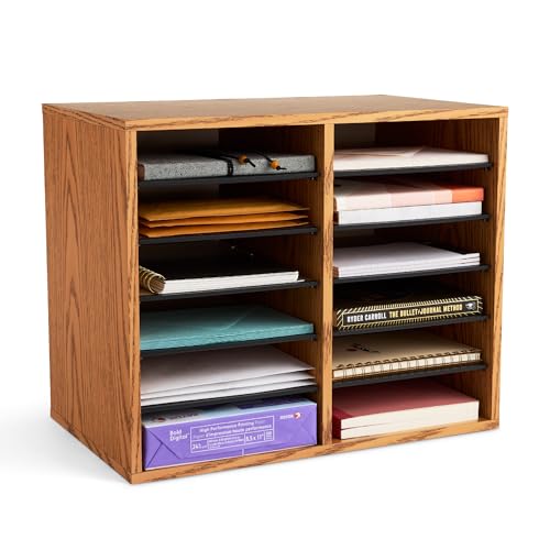Organiseur livres bois Safco pour ranger les grands classeurs et cahiers
