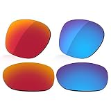 LenzReborn Polarized Lens Replacement for Oakley Latch OO9265 Sunglass - Fire Red+Ice Blue