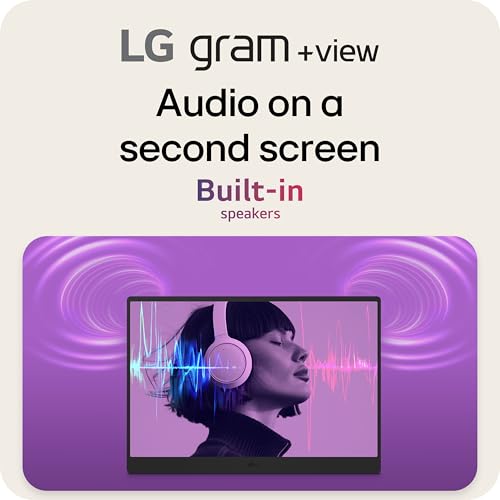 LG gram +View 17-inch Lightweight, Portable WQXG (2560x1600) Anti-Glare IPS Monitor, 16:10 Aspect Ratio, up to DCI-P3 99% Color, Built-in Speaker, USB Type-C, DisplayPort, mini HDM - Titan Silver by LG - Image 8
