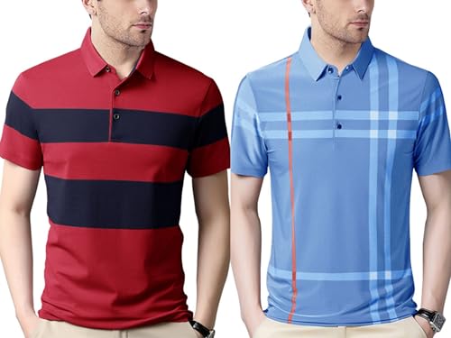 Image of Noble Monk Men's Polycotton Regular Fit Polo T-Shirt Half Sleeves |Polo Collar | Casual T-Shirt
