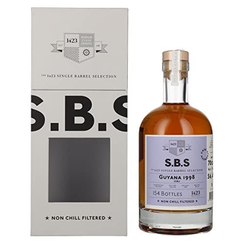 1423 S.B.S GUYANA Single Barrel Selection 1998 56,4% Vol. 0,7l in Geschenkbox Cover