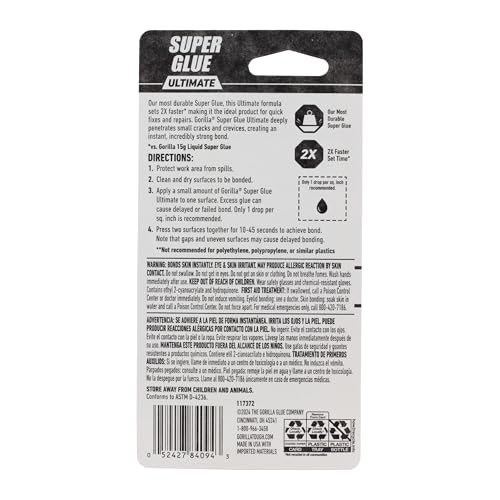 Gorilla Ultimate Fast-Setting Super Glue, Clear, 15 g - image 9