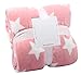 Decken Flauschige Blanket, Flanell Fleece Throw Blankets-Superweiche Flauschige, Pentagramm-Muster, mehrere Farben und Größen (Color : Pink, Size : 80 * 120cm)
