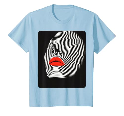 Female Women's Fashion Style Designer T-Shirt, Youth, Baby Blue, Small