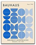 Bauhaus Mid Century Modern Wall Art - 11x14" UNFRAMED Print - Abstract, Minimal Wall Decor - Exhibit