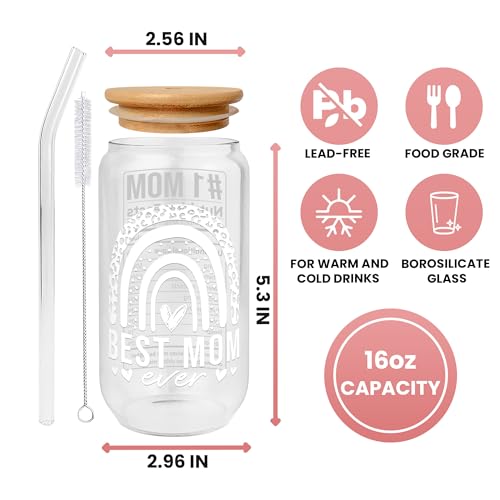 Giftsformomfromdaughtersonbirthdaymothersdaychristmasmomgiftsforwifehergiftideasformamamothergiftfornewmomsmothers16oz2sidedcanglass Urban Country Home Decor Gifts for mom from daughter son birthday mothers day christmas mom gifts for wife her gift ideas for mama mother gift for new moms mothers 16 oz 2 sided can glass urban country home decor