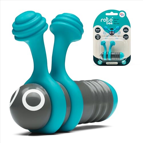 Girgit Toys RotoBee | Fidget & Skill Toy | Stress, Anxiety Relief | for Kids, Adults | Sensory | ADHD & Autism | Boost Focus | Multi-Trick Spinner | Office & Desk Toy | Gift | Color - Aqua