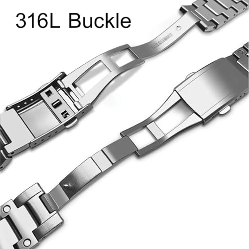 Image of Stainless Steel Quick Release Strap Compatible with Men's G-Shock GM2100 GM5600 Watch Band Replacement